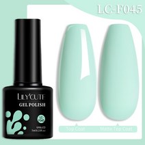 네일아트 LILYCUTE 7ml 베이스 젤 매니큐어 밝은 색상 반영구 흡수 UV LED 강화 네일 아트 닦을 필요 없는 탑 코트, 74 LC-F045