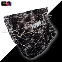 지원군몰 AEROCOOL 국산 쿨 멀티스카프 여름용 얼굴 자외선차단 쿨 넥워머, 페인팅-블랙