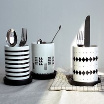 감성 북유럽풍 물빠짐 도자기 1구 수저통 홈카페 숟가락통 2type, 1.다이아