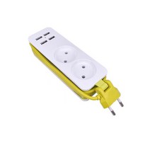 CEBELK 휴대용 멀티 2구 멀티탭 usb 콘센트, 1.5m