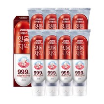 2080 진지발리스 오리지날 치약 120g, 8개