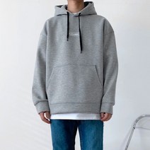 벚꽃 레터링 네오프렌 후드티셔츠