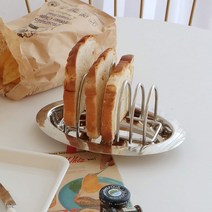 다용도 스텐 토스트랙 6구 식빵 와플 거치대 홀더 슬림 접시 꽂이