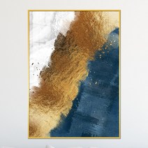 아트블루 풍수 인테리어 황금 나무 숲 추상화 그림 액자, 11번블루골드 추상화_C(오른쪽)