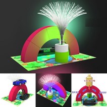 LED 광섬유 분수 아치교로 켜지는 (1인용) 전도 테이프 학습 키트 중등 과학 만들기 사이언스