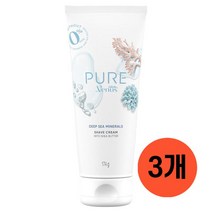 질레트 비너스 퓨어 쉐이빙 면도 크림 딥 바다 미네랄 174g x3