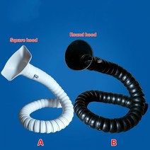 흄후드 50mm POM 납땜용 유연한 연기 인공 호흡기 파이프 추출기 용접 암 사각형 원형 후드 포함, 02 Black_07 1m