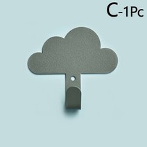 유용한 북유럽 코트 후크 구름 모양 후크 옷 걸이 벽걸이 방 벽 장식 방 장식 옷걸이, 라이트 그린