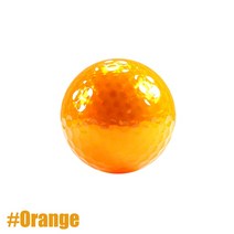 1Pcs 디아 42.7mm 금속 도금 컬러 골프 공 멋진 경기 오프닝 목표 최고의 선물 스포츠 이벤트에 대한 내구성 건설, Orange