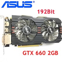 데스크탑 CPU 그래픽카드 ASUS 비디오 카드 GTX 660 nVIDIA Geforce GTX660 용 2GB 192Bit GDDR5 그래픽 750 ti보다 강력한 VGA 사용