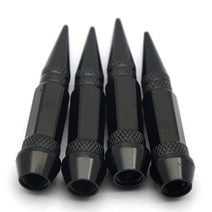 DepoTuning 4 pcs 45MM 자동차 자동 자전거 스파이크 모양 타이어 방진 휠, 01 Black