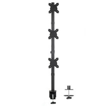 VIVO 트리플 LCD 모니터 책상 스탠드 데스크탑 마운트 최대 27인치 화면 스택 스탠드 -V003V, Desk Clamp