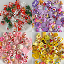 데코덴 파츠 100개 대용량 도매 디저트 크리스마스 슬라임 구슬 토핑 동대문 탑꾸 재료, 바닷속 친구 랜덤 100개