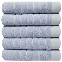 호텔수건 170g 블루라인 30수 코마사, 연블루, 5개