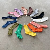 삭스러브 당일배송 여자 세인트 R 로고 골지 장목 양말