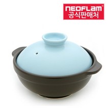 네오플램 파스텔 뚝배기 스카이, 15.5cm, 1개