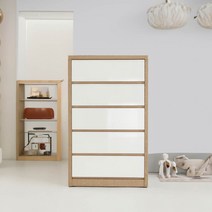 Sunshine 5단 옷서랍장 옷장 서랍함 수납장 수납옷장 다용도 수납서랍 800, 올화이트