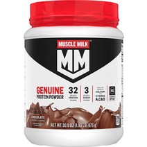 머슬밀크 분리 유청 단백질 32g 파우더 칼슘 비타민A C D wpi보충 875g, 바닐라 + 100개, 1.93 파운드 (1개 팩)
