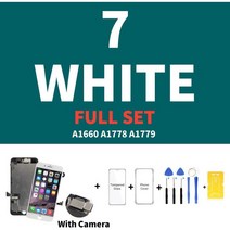액정lcd For iPhone 5 5S 5SE 6 6S 7 8 Plus 6P 6SP 7P 8P LCD 디스플레이 용 AAA 품질 전체 세트 어셈블리 터치 스크린 디지타이저 교체 화, [10] 7 white Full Set