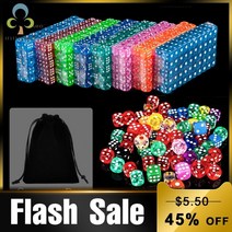 보드게임 30pcs 휴대용 테이블 게임 주사위 14mm 아크릴 라운드 코너 보드 게임 주사위 파티 도박 게임 큐브 디지털 오지에 가방 gyh, 가방이있는 30pc 오렌지