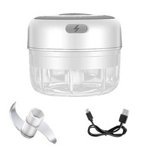 미니믹서기 가정용믹서기 전기 마늘 masher usb 식품 야채 프로세서 blender 고기 masher 마늘 믹서 칠리 초퍼 masher machine foy home, 실버 100ml