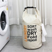 롤업 런드리백/ 빨래바구니 가방형, 상세설명 참조, 런드리백_블랙