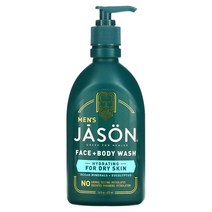 Jason Natural (제이슨 내추럴) Jason Natural 남성용 페이스 + 바디 워시 해양 미네랄 + 유칼립투스 473ml(16fl oz), 4개