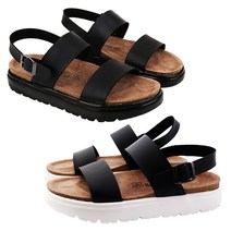 마리오탈라리코 브랜도 커플 스트랩샌들 4cm굽 키높이샌들 남녀공용 글레디에이터 캐주얼샌들 통굽샌들