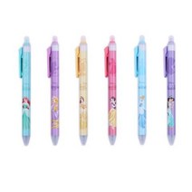 디즈니프린세스 지워지는 펜 0.5mm 6종 세트 A, 쟈스민+라푼젤+신데렐라+백설공주+벨+인어공주, 5세트