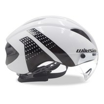 자전거 헬멧로드 Mtb 통합 트라이 애슬론 타임 트라이얼 자전거 헬멧 남자 스피드 레이스 헬멧 선 바이저 5 렌즈 에어로 고글 장비, l, white black