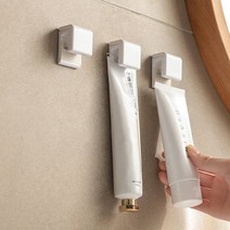 스퀘어상점 치약걸이 치약꽂이 치약짜개 욕실 용품 화이트 1+1, 4개입