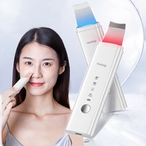 Routop 워터 필링기 초음파 레드 블루 LED케어 갈바닉이온 EMS미세 전류 딥클렌징 USB식, Routop-6276회이트