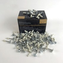 레일건 네일건 타정기 타카 수동 미니 스틸 네일건 리벳 도구 벽돌 벽 앵커 와이어 슬로팅 장치 홈 패스너 금속 가공 리벳건 세트, 08 100pcs nails