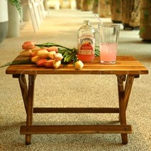 글랜필드 티크우드 다용도 접이식 선반 감성 캠핑선반 인테리어쉘프 100%핸드메이드, 티크우드 사이드 테이블