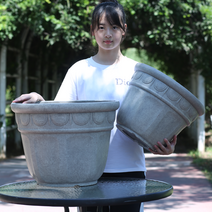 초대형 특대형 플라스틱 화분 클래식 원형 튼튼한, 510 바닥구멍있음