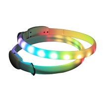 강아지led목걸이 KC인증 무지개 불빛 야간산책 밤산책 중형견 대형견, KC인증 LED목걸이 1개 (+ 미니드라이버)