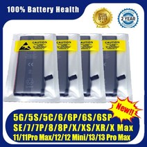 핸드폰 배터리 교체 10 개몫 0 사이클 배터리 iphone 4 4s 5 5s 5c se 6 6s 7 8 11 12 13 미니 플러스 x xr xs pro max 교체 전화, 10개 12 프로 최대