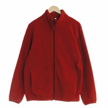 유니클로 딥레드 플리스집업 남자 5974