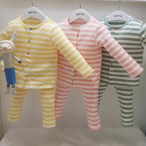 아가방 23 베이비페어! 상큼 봄 컬러 슬림밀착 골지 유아 내의 상하세트! 마카롱 스냅단추 실내복도 외출복처럼 좋아 긴소매 상하복! 놀이복으로 신축성 캡좋아 신생아 부터