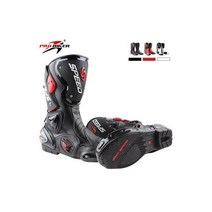 Riding Trider 100% 뉴 모토 사이클 부츠 크로스 가죽 롱 하이 슈즈 화이트 블랙 GP 더티 바이크 사이즈 10-45 B1004, 8, Medium black