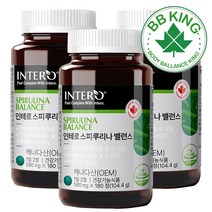 비비킹 인테로 대용량 타블렛 캡슐 스피루리나 밸런스 피부 건강 에좋은 영양제 블루피코시아닌 스피리루나 스피루니아 스피루니나 스피루나 스피룰리나 식약처 인증 건강기능식품 캡슐, 580mg, 스피루리나 3통(9개월분)