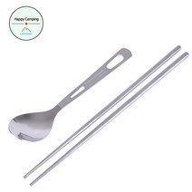 티타늄 수저세트 백패킹 집게 젓가락 캠핑 식기 스푼 숟가락, 백패킹 티타늄 수저
