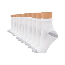 헤인즈 여성 가치 발목 부드러운 습기를 자극하는 양말 10팩과 14팩으로 구매 가능, 10, White - 10 Pack_8-12