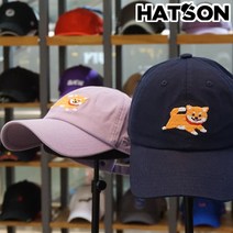 [햇츠온]K0HT401 HATSON 스트릿 브랜드 남자 여자 자수 시바 작은 로고 소프트 워싱 볼캡 야구 모자 AD
