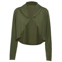 빅사이즈원피스 77 88 99 4XL-5XL 플러스 사이즈 숙녀 긴 소매 오픈 스티치 볼레로 가을 의류 여성용 자켓 봄 가을 우아한 코트 5