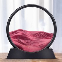 3D 모래 시계 인테리어 소품 선물용 샌드아트 움직이는 예술 그림 둥근 유리 깊은 바다 12 인치 풍경 모션 디스플레이 홈 장식 흐르는 프레임, [02] 7 inch, [11] purple 1