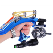 물고기 수중건 레이저 낚시 작살총 화살, 야간사냥용 (블루) 손전등 + 메탈휠 + 안경