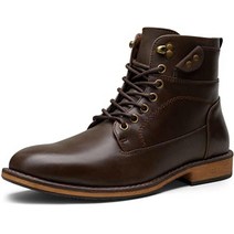 Vostey 남성용 부츠 캐주얼 오토바이 컴뱃 앵클 드레스 Motorcycle678a-Dark Brown, 9.5, Bmy8060-coffee Brown