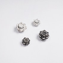 실버925 연꽃 통과형 은 참 불교 팔찌 만들기 DIY 재료 악세사리 염주 부자재