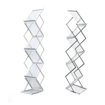 a4 접이식 카달로그 스탠드 전시회 브로슈어 거치대, A4 알루미늄 데이터 랙 + 옥스포드 가방